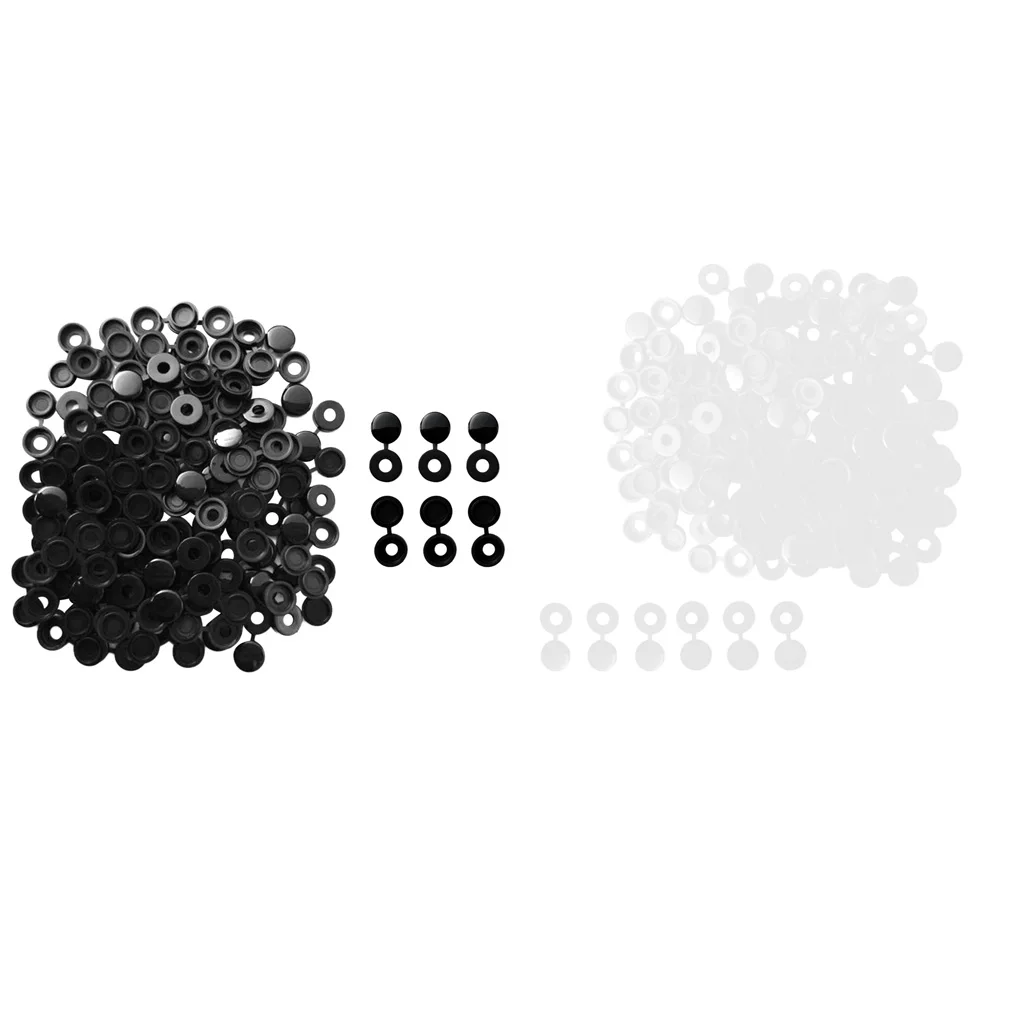200Pcs Small 4.1mm Plastic Hinged Screw Cover Fold Snap Caps End Protector for Auto Car Furniture Home Decor Black+White
200Pcs Small 4.1mm Plastic Hinged Screw Cover Fold Snap Caps End Protector for Auto Car Furniture Home Decor Black+White