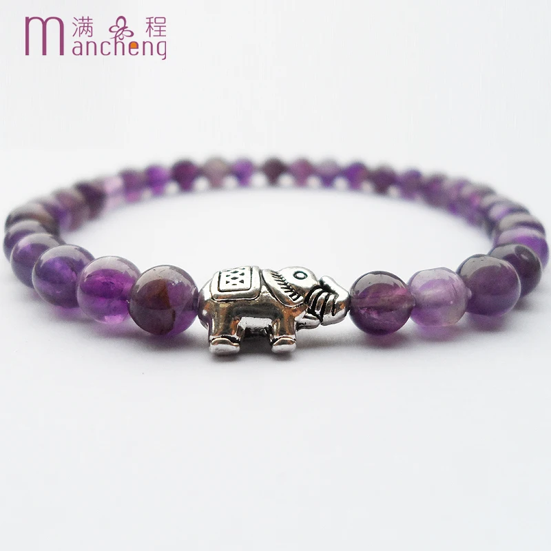 Free shipping 6MM natural stone Purple Amethyst bracelet girl wedding party gift Best Elephant charm Amethyst beads bracelet
Free shipping 6MM natural stone Purple Amethyst bracelet girl wedding party gift Best Elephant charm Amethyst beads bracelet