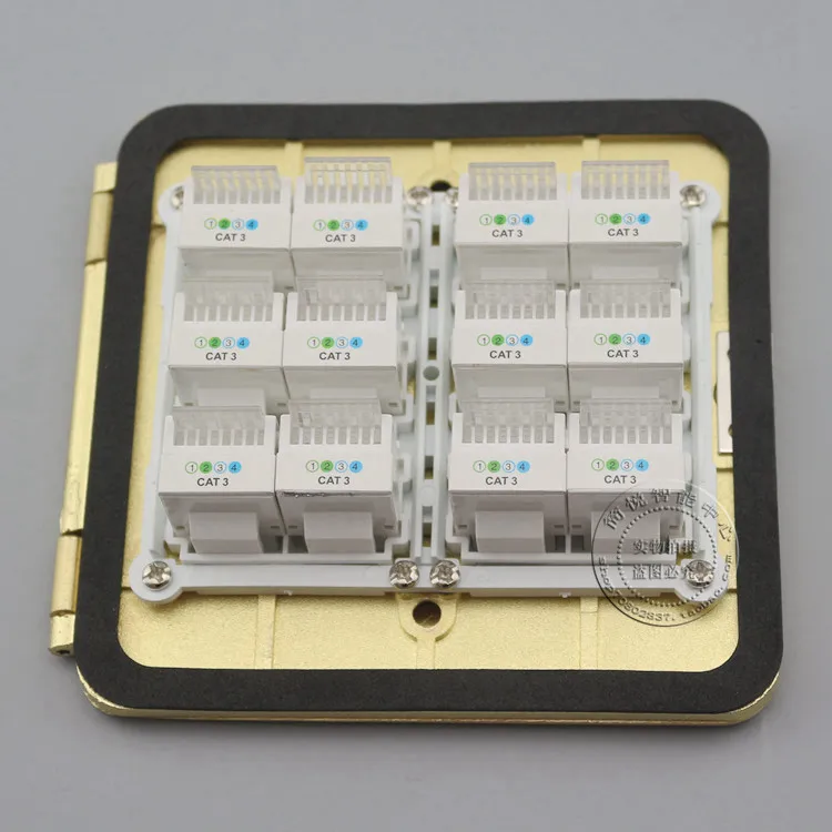 Wall Plate 12 Ports RJ11 Cat3 Telephone Socket Floor Ground Outlet Flip Type Floor Socket
Wall Plate 12 Ports RJ11 Cat3 Telephone Socket Floor Ground Outlet Flip Type Floor Socket