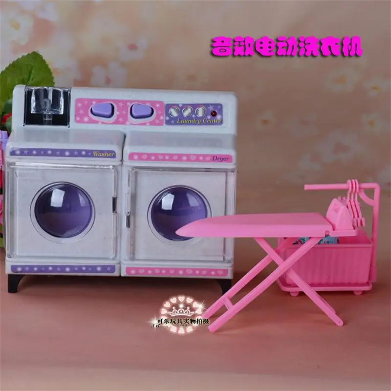 For Barbie Doll Furniture Accessories Plastic Toy Simulation Sound Version Washing Machine Set Iron Gift Girl DIY
For Barbie Doll Furniture Accessories Plastic Toy Simulation Sound Version Washing Machine Set Iron Gift Girl DIY