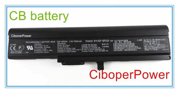 Original quality 7800mAh VGP-BPS5A Laptop Battery for VGP-BPS5 VGP-BPL5 VGP-BPL5A VGN-TX
Original quality 7800mAh VGP-BPS5A Laptop Battery for VGP-BPS5 VGP-BPL5 VGP-BPL5A VGN-TX