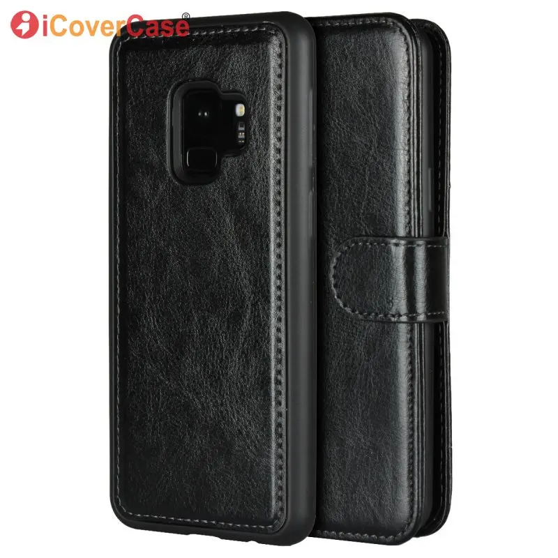 Магнитный чехол для Samsung Galaxy S9 S9Plus Plus съемный бумажник из кожи 2 в 1 аксессуары