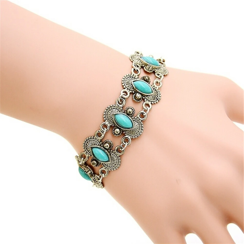 Vintage Sexy Bohemian Tibetan Alloy Antique Silver Plated Personality Flower Oval Bracelet Wrist Band Fashion Jewelry
Vintage Sexy Bohemian Tibetan Alloy Antique Silver Plated Personality Flower Oval Bracelet Wrist Band Fashion Jewelry