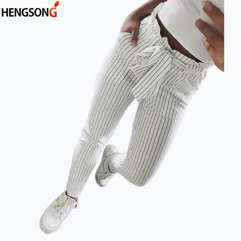 New Striped OL Chiffon High Waist Harem Pants Women Stringyselvedge Summer Style Casual Pants Female Trousers
New Striped OL Chiffon High Waist Harem Pants Women Stringyselvedge Summer Style Casual Pants Female Trousers