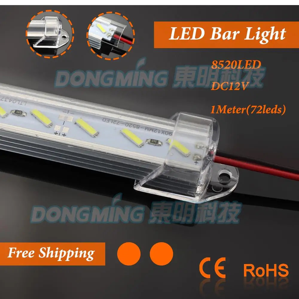 Светодиодная жесткая лента 50 шт. 8520 SMD 12 В постоянного тока 72 светодиодный ных