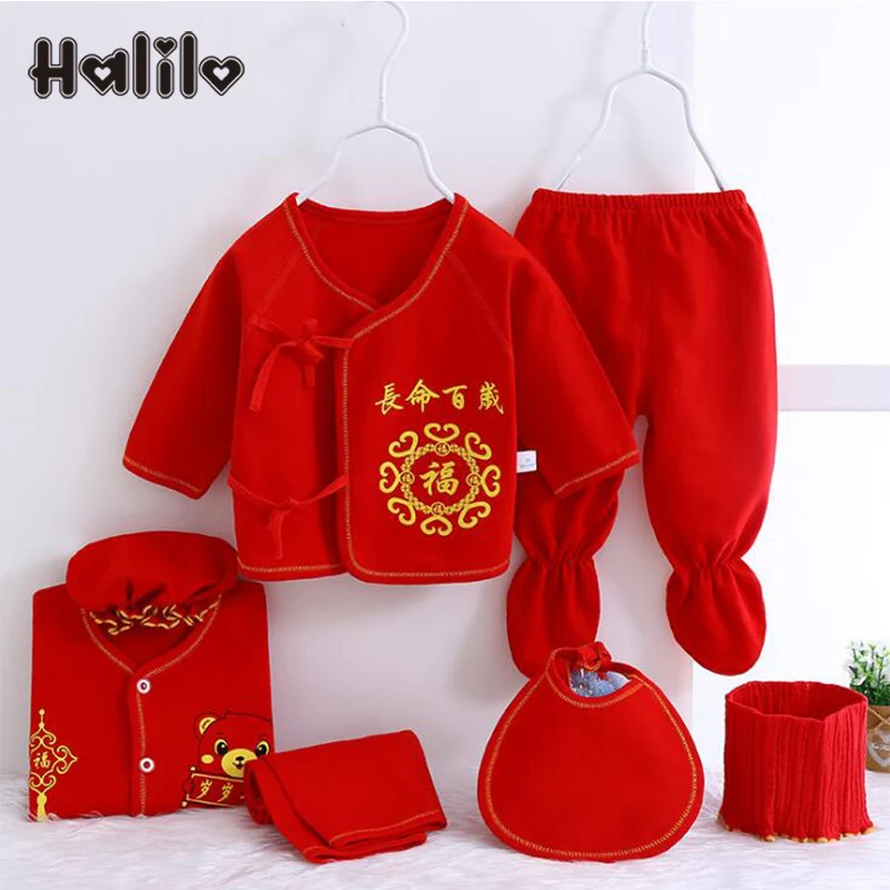 Halilo 7pcs/set Newborn Girl Outfit Chinese Style Cotton Baby Boy Clothing Set Spring Autumn Winter New Born Baby Clothes Set
Halilo 7pcs/set Newborn Girl Outfit Chinese Style Cotton Baby Boy Clothing Set Spring Autumn Winter New Born Baby Clothes Set