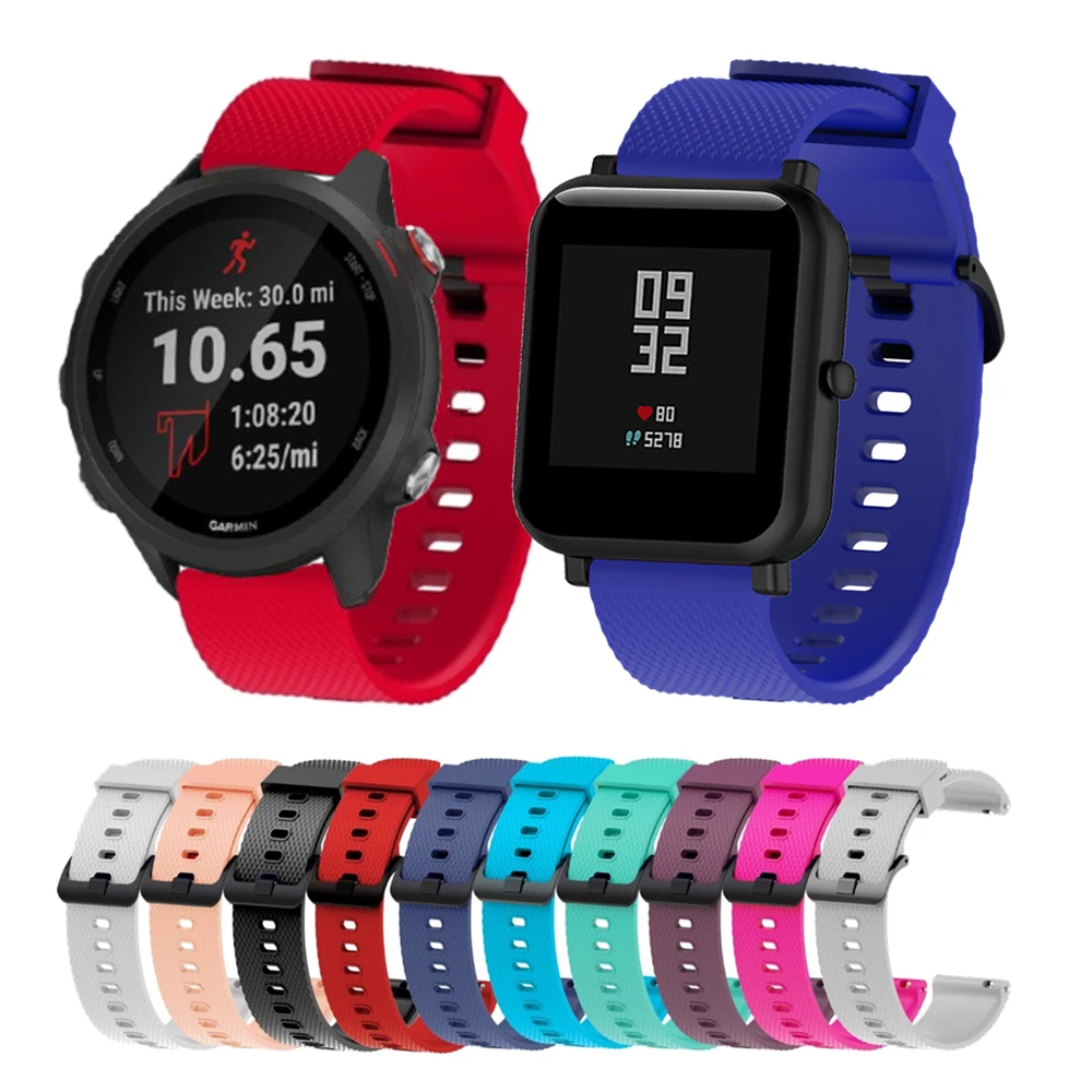 20mm Watch Strap For Garmin Forerunner 245M / 645 Silicone Watchband For Xiaomi Huami Amazfit Bip Bit Bracelet For Forerunner245
20mm Watch Strap For Garmin Forerunner 245M / 645 Silicone Watchband For Xiaomi Huami Amazfit Bip Bit Bracelet For Forerunner245