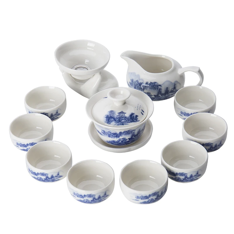 Jingdezhen China antique Kung Fu tea set teapot ceramic cover bowl cup porcelain home decoration ceremony gaiwan kettle teacup
Jingdezhen China antique Kung Fu tea set teapot ceramic cover bowl cup porcelain home decoration ceremony gaiwan kettle teacup