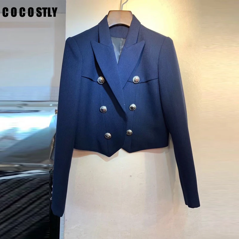 New 2023 autumn vintage elegant bouble breasted blazer long sleeve outwear short suit office lady notched casual slim business
New 2023 autumn vintage elegant bouble breasted blazer long sleeve outwear short suit office lady notched casual slim business