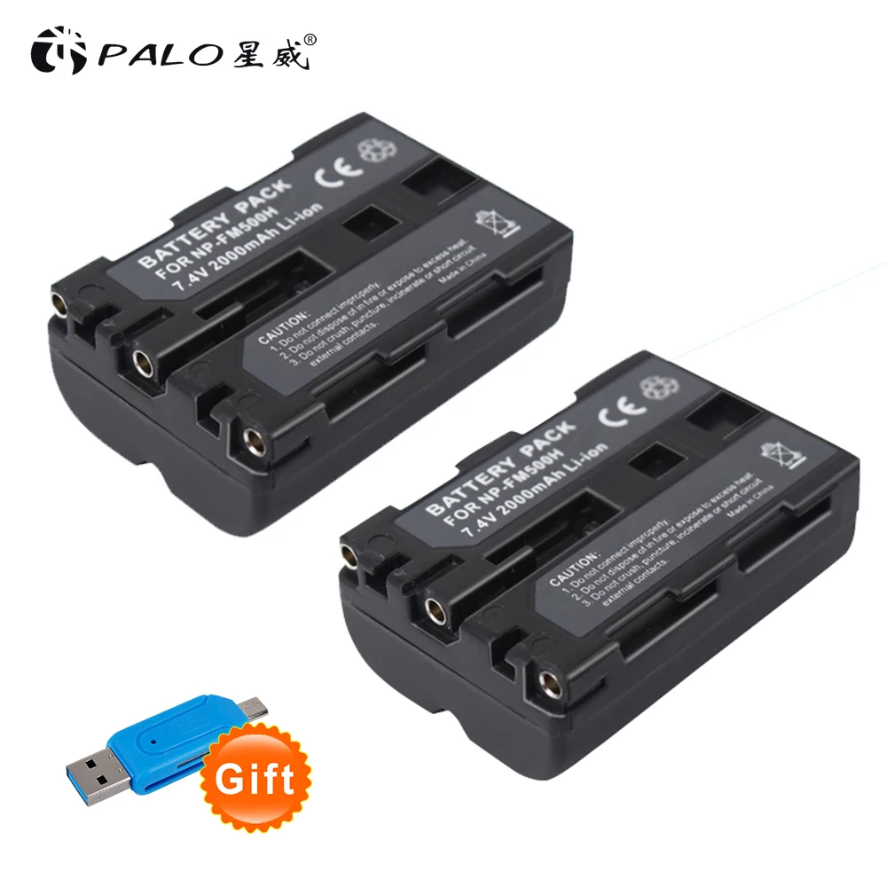 PALO 2pcs Battery NP-FM500H NP FM500H Rechargeable Camera Battery For Sony A57 A65 A77 A99 A350 A550 A580 A900 digital battery
PALO 2pcs Battery NP-FM500H NP FM500H Rechargeable Camera Battery For Sony A57 A65 A77 A99 A350 A550 A580 A900 digital battery