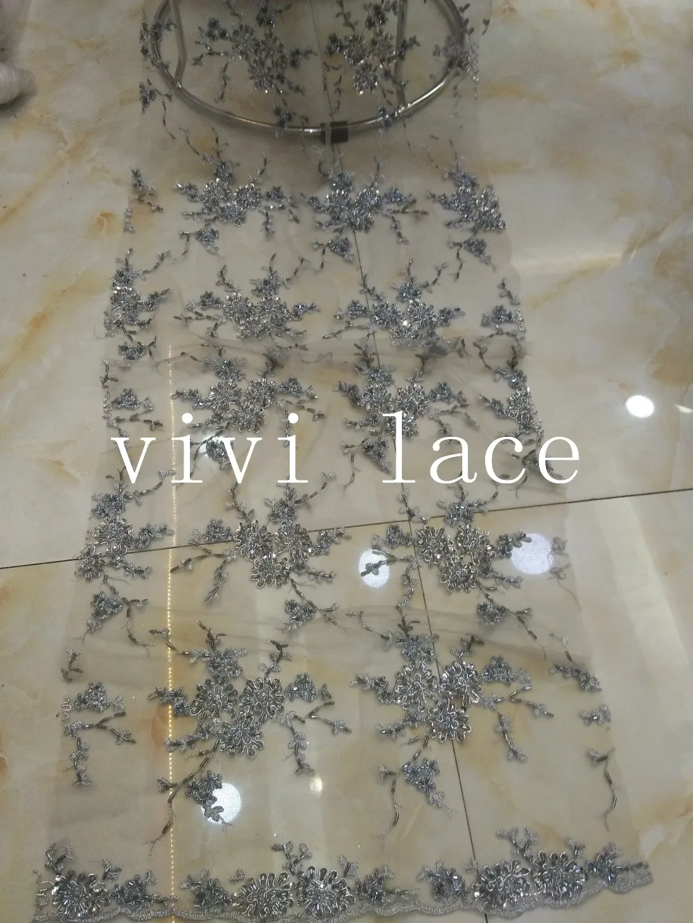 5yards HT011 #silver grey beads embroidery luxury mesh french lace fabric for wedding/evening dress/party,by dhl
5yards HT011 #silver grey beads embroidery luxury mesh french lace fabric for wedding/evening dress/party,by dhl