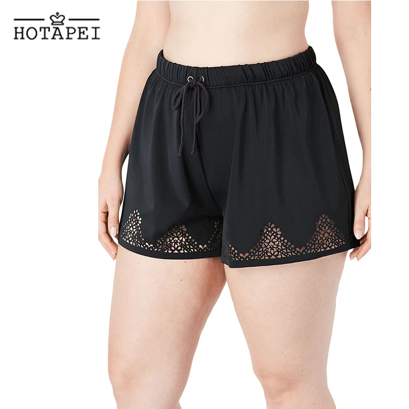 Hotapei 2019 женские черные шорты для плавания быстросохнущие купальные сексуальные