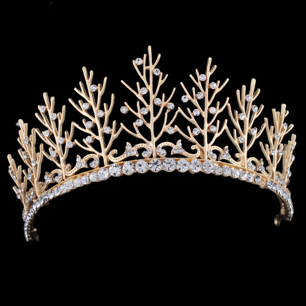 Rhinestone Crown Gold Color Tiara Tree Branch Hot European Designs Fashion Wedding Hairband Hair Accessories Bridal Jewelry
Rhinestone Crown Gold Color Tiara Tree Branch Hot European Designs Fashion Wedding Hairband Hair Accessories Bridal Jewelry