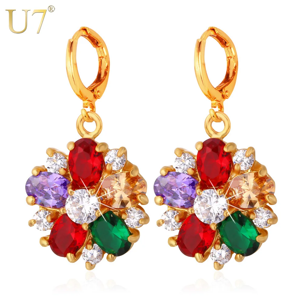 U7 Cubic Zirconia Earrings Fashion Jewelry For Women Trendy Gold Color Flower Candy Colorful Drop Earrings E679
U7 Cubic Zirconia Earrings Fashion Jewelry For Women Trendy Gold Color Flower Candy Colorful Drop Earrings E679