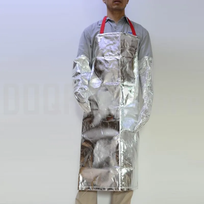 Work Gloves Heat Resistant 1000 Degree Aluminized Apron Aluminum Foil Oversleeves Thermal Radiation High Temperature Working
Work Gloves Heat Resistant 1000 Degree Aluminized Apron Aluminum Foil Oversleeves Thermal Radiation High Temperature Working