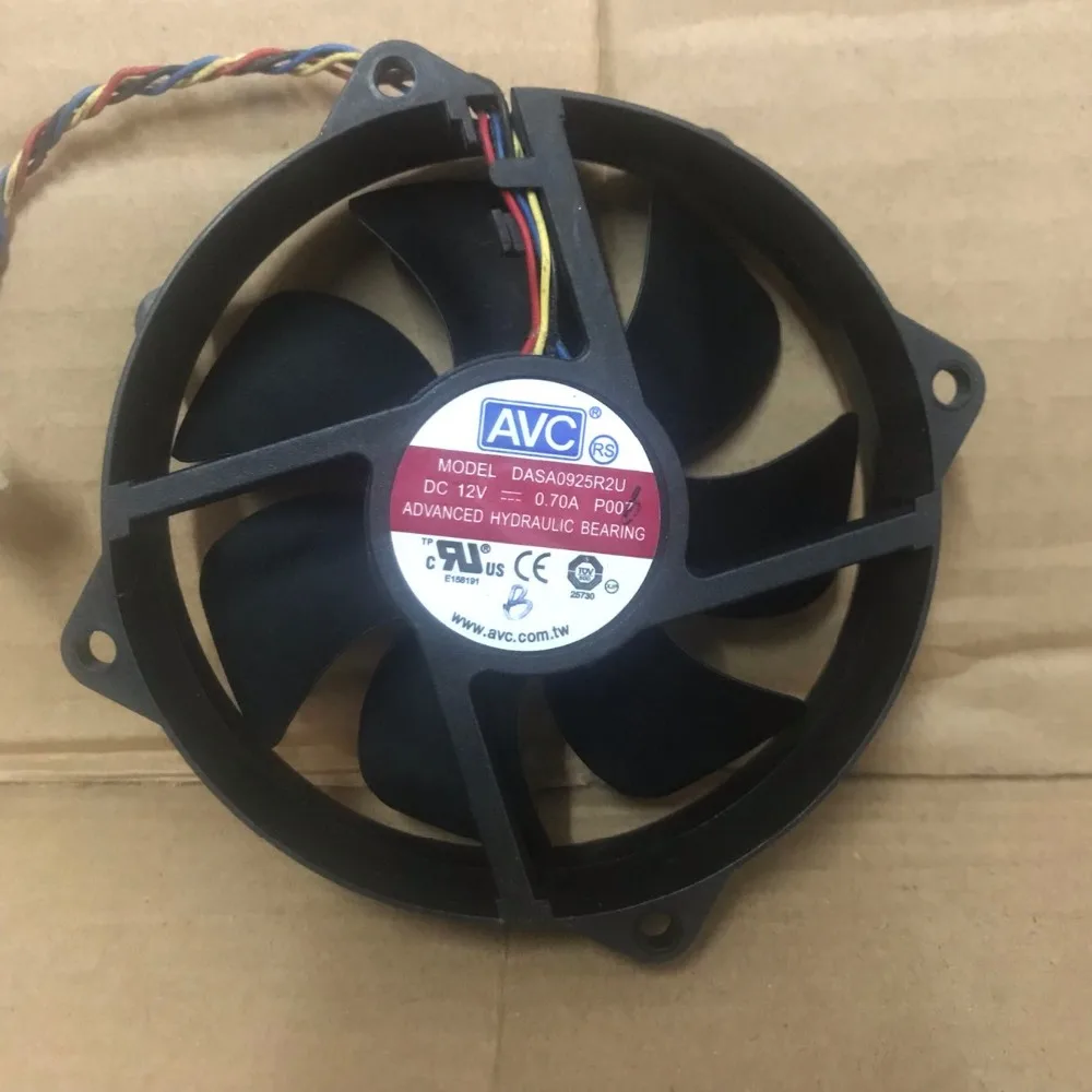 CPU Cooling Fan FOR AVC 9025 12V DASA0925R2U 0.70a CPU case fan 4-wire temperature control computer fan
CPU Cooling Fan FOR AVC 9025 12V DASA0925R2U 0.70a CPU case fan 4-wire temperature control computer fan