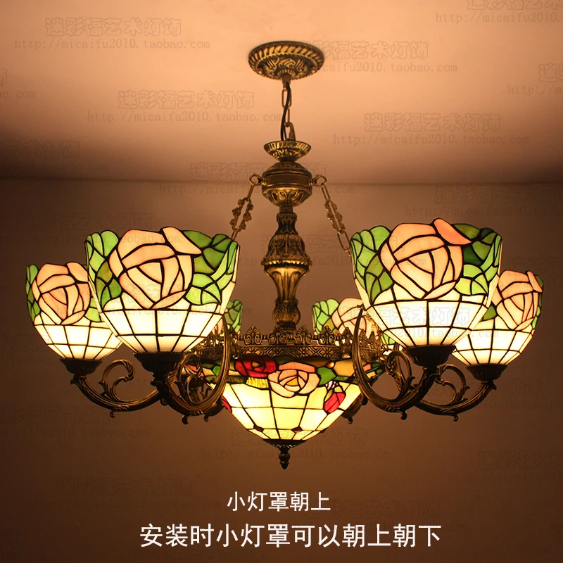 Tiffany European Retro Pendant Light Garden Glass Rose Living Room Dining Room Alloy Lamp Luminaire Suspendu lustre pendente
Tiffany European Retro Pendant Light Garden Glass Rose Living Room Dining Room Alloy Lamp Luminaire Suspendu lustre pendente