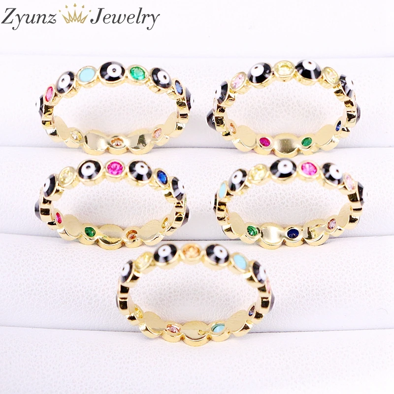 10PCS, Delicate Gold Color Jewelry Small Midi Turkish Eye Micro Pave Cz Zirconia Simple Dainty Ring
10PCS, Delicate Gold Color Jewelry Small Midi Turkish Eye Micro Pave Cz Zirconia Simple Dainty Ring