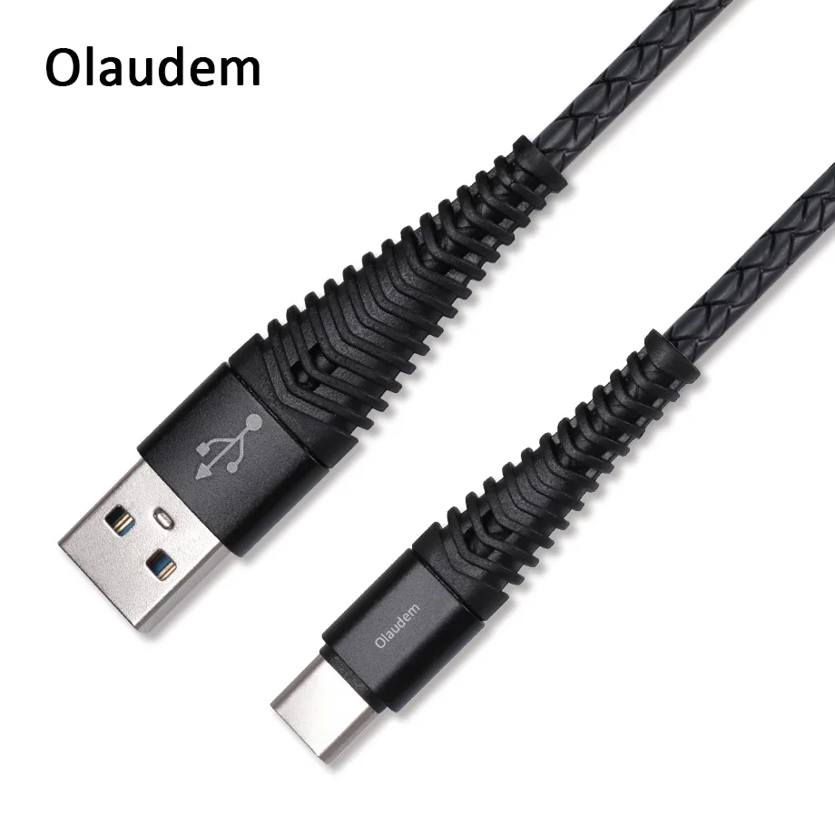 Olaudem USB Тип C кабель для samsung S8 ПВХ данных Шнур зарядки телефона huawei P20 мобильный