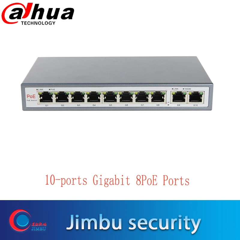 Jtoeb 10-Port Gigabit PoE Switch with 8 Gigabit PoE Ports 8*10/100/1000Mbs130W 2uplink support MDI/MDIX automatic adjustment
Jtoeb 10-Port Gigabit PoE Switch with 8 Gigabit PoE Ports 8*10/100/1000Mbs130W 2uplink support MDI/MDIX automatic adjustment