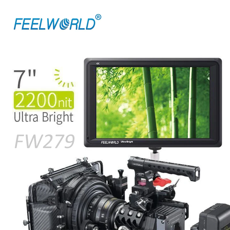 FEELWORLD FW279 7 дюймов 2200nit дневной свет видимая камера полевой монитор 4K HDMI вход выход 1920X1200 IPS панель
FEELWORLD FW279 7 дюймов 2200nit дневной свет видимая камера полевой монитор 4K HDMI вход выход 1920X1200 IPS панель