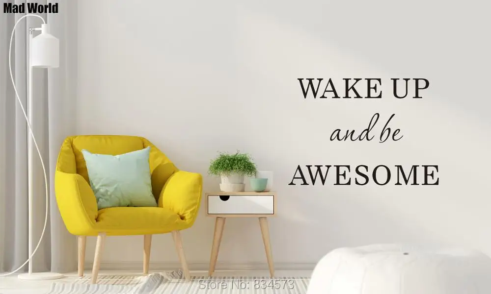 Mad World-Wake up and be awesome Wall Art Stickers Wall Decal Home DIY Decoration Removable Room Decor Wall Stickers
Mad World-Wake up and be awesome Wall Art Stickers Wall Decal Home DIY Decoration Removable Room Decor Wall Stickers