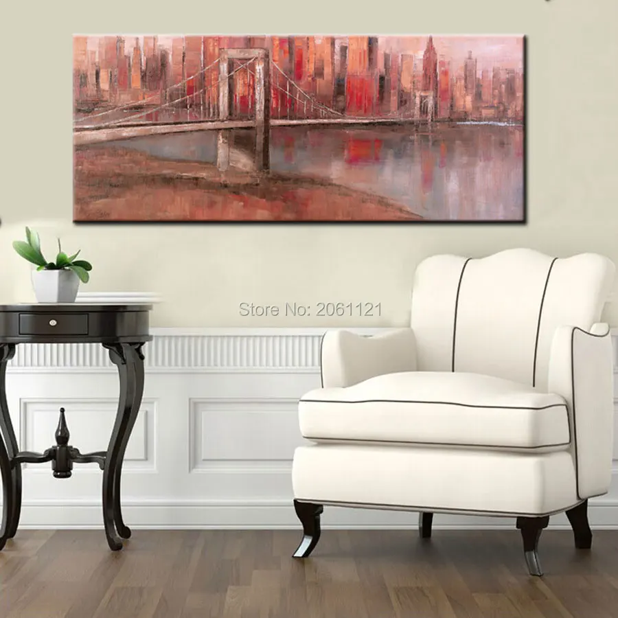 Hand Painted red LARGE Wall Art New York Brooklyn Bridge Canvas Painting Modern wall Picture For living room Home Decoration
Hand Painted red LARGE Wall Art New York Brooklyn Bridge Canvas Painting Modern wall Picture For living room Home Decoration