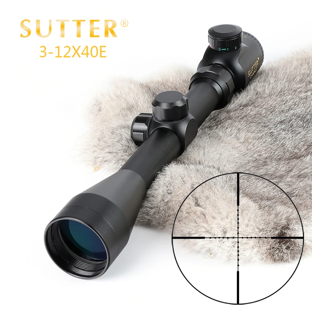 SUTTER 3-12x40E R11 Reticle Red Green Illuminated Hunting Rifle Scope For Air Gun Tactical Optical Sight RifleScope
SUTTER 3-12x40E R11 Reticle Red Green Illuminated Hunting Rifle Scope For Air Gun Tactical Optical Sight RifleScope