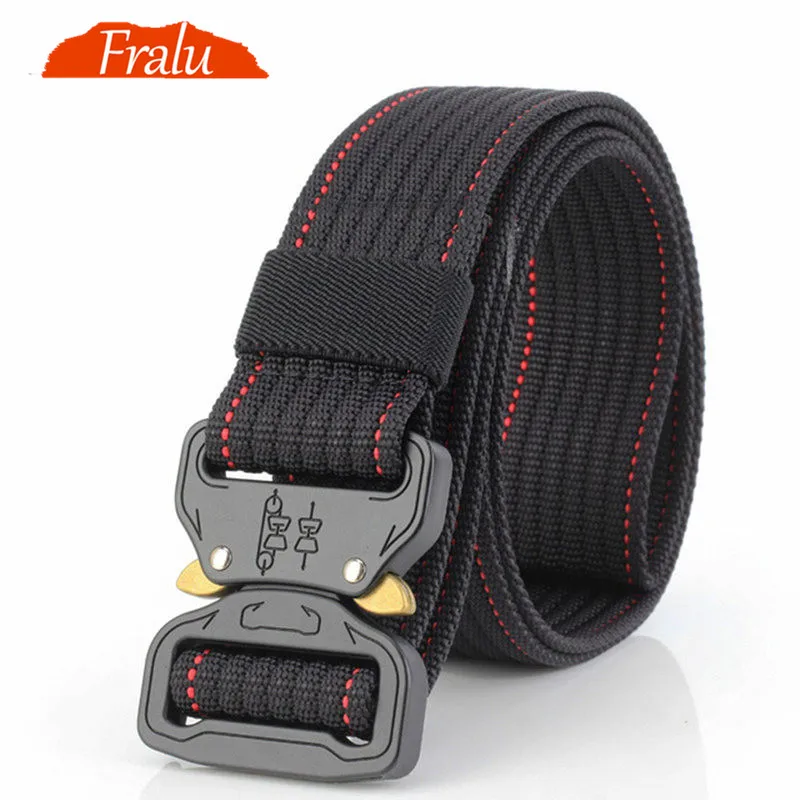 FRALU New Tactical Belt Military Nylon Belt Men Army Style Belt Automatic Metal Buckle Cinturon Quality SWAT Waist Strap Hunting
FRALU New Tactical Belt Military Nylon Belt Men Army Style Belt Automatic Metal Buckle Cinturon Quality SWAT Waist Strap Hunting