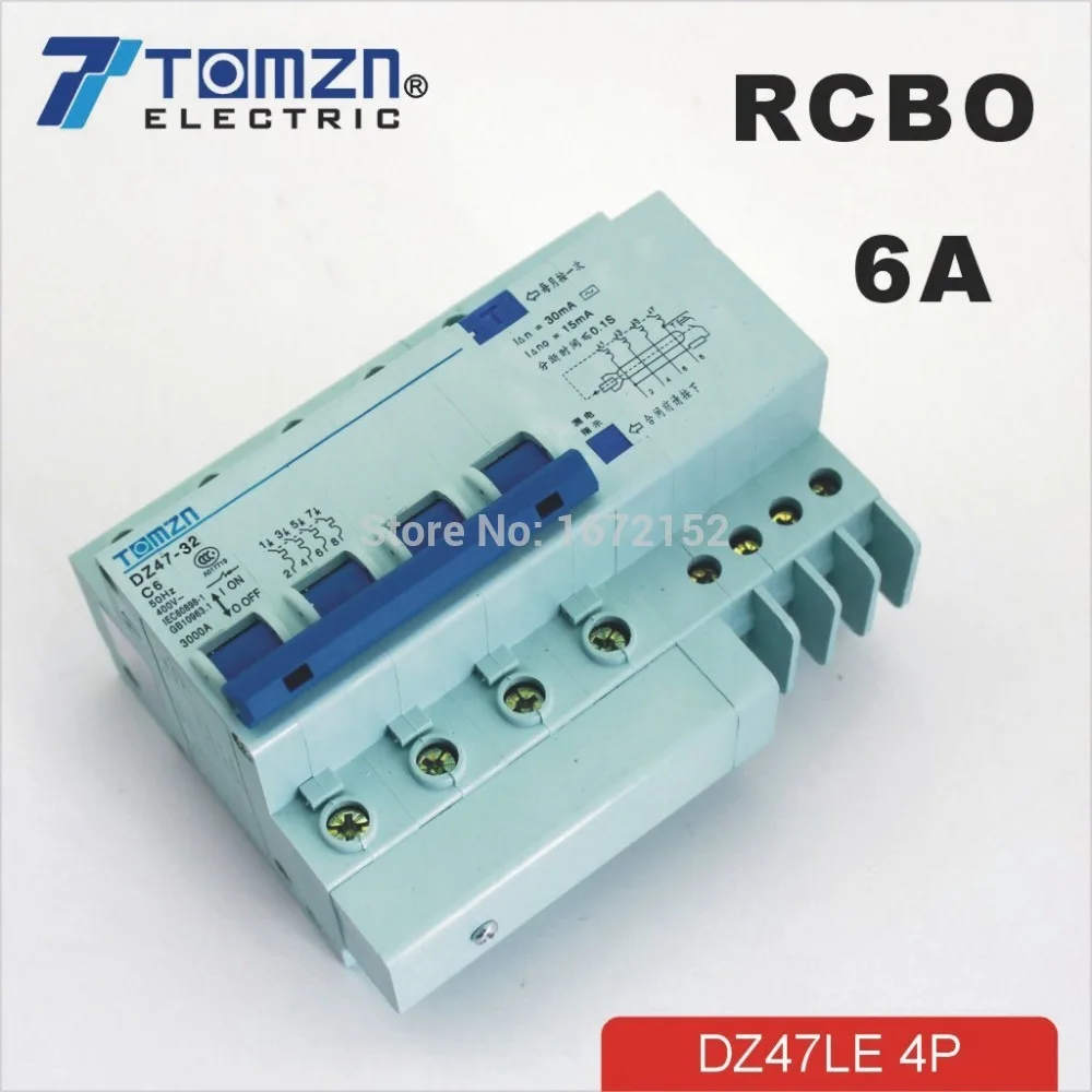 DZ47LE 4P 6A 400V ~ 50HZ/60HZ автоматический выключатель остаточного тока с защитой от перегрузки по току и утечки RCBO
DZ47LE 4P 6A 400V ~ 50HZ/60HZ автоматический выключатель остаточного тока с защитой от перегрузки по току и утечки RCBO