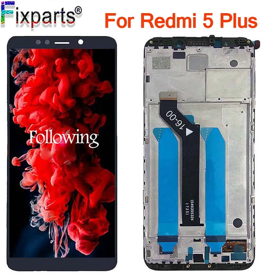 ЖК дисплей для Xiaomi Redmi 5 Plus сенсорный экран 100% дюйма FHD 99 дигитайзер в сборе сменный