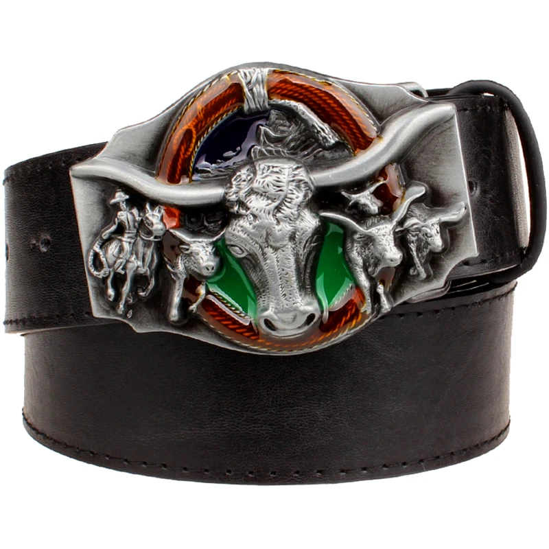 Men's leather belt Western cowboy belt punk rock wild west cowboy bull head cow Leather Belt Metal Buckle hip hop belt Men Gift
Men's leather belt Western cowboy belt punk rock wild west cowboy bull head cow Leather Belt Metal Buckle hip hop belt Men Gift