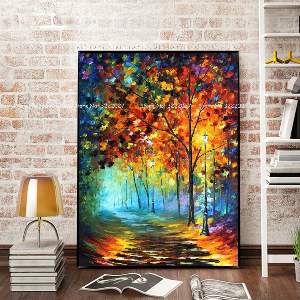 HASYOU Hand-painted Knife Streetscape Oil Painting On Canvas Abstract Night Scenery Pictures Wall Art Street Landscape Paintings
HASYOU Hand-painted Knife Streetscape Oil Painting On Canvas Abstract Night Scenery Pictures Wall Art Street Landscape Paintings