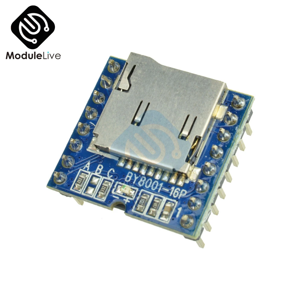 Новый TF U-Disk BY8001-16P MP3-плеер для Arduino плата Аудио голосового модуля 3,3 В 5 В
Новый TF U-Disk BY8001-16P MP3-плеер для Arduino плата Аудио голосового модуля 3,3 В 5 В