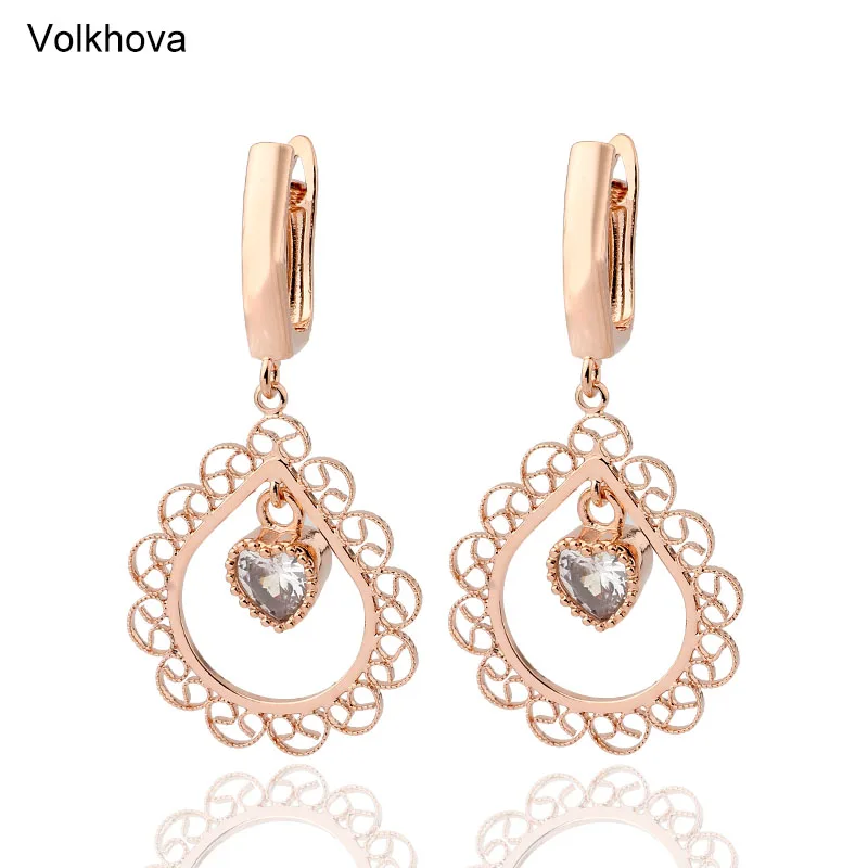 Volkhova длинные модные ювелирные изделия для женщин 585 розовое золото Цветные