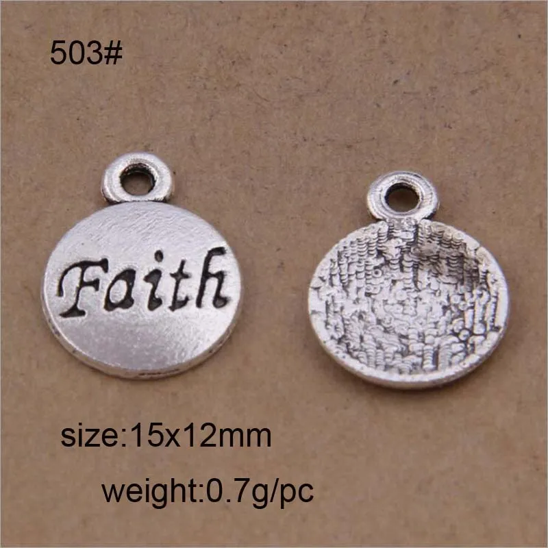 50 шт./лот старинные серебряные цвета сплав Алфавит Шарм с надписью Faith для DIY ювелирных изделий
50 шт./лот старинные серебряные цвета сплав Алфавит Шарм с надписью Faith для DIY ювелирных изделий