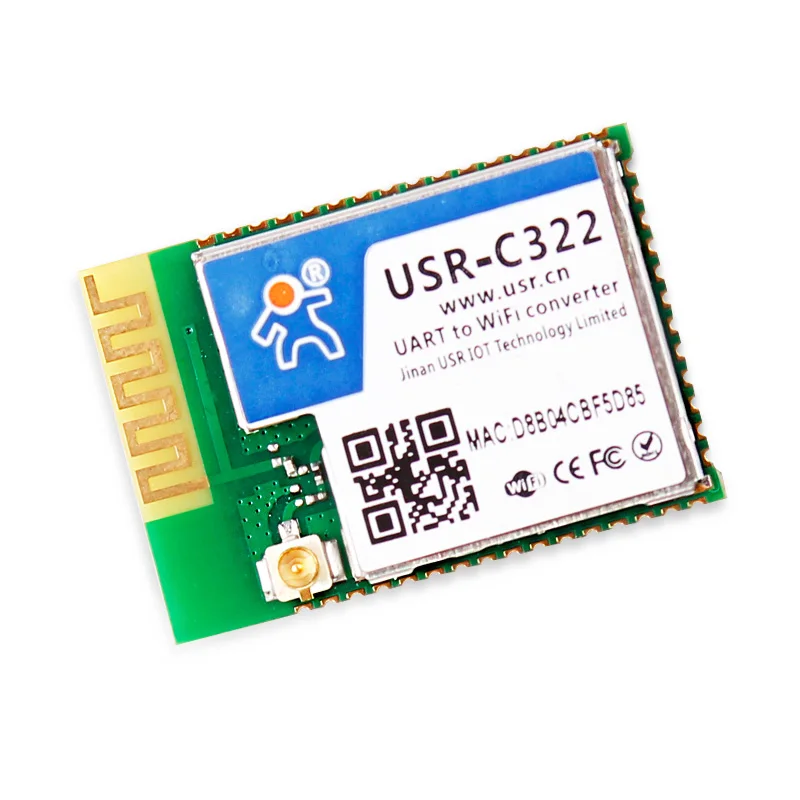 USR-C322b Minisize низкая Мощность CC3200 последовательный UART модуль Wi-Fi с внешней антенной
