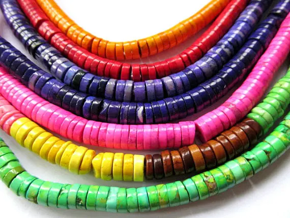 high quality Lot turquoise stone heishi button assortment jewelry beads 5-6mm--5strands 16inch/per strand
high quality Lot turquoise stone heishi button assortment jewelry beads 5-6mm--5strands 16inch/per strand