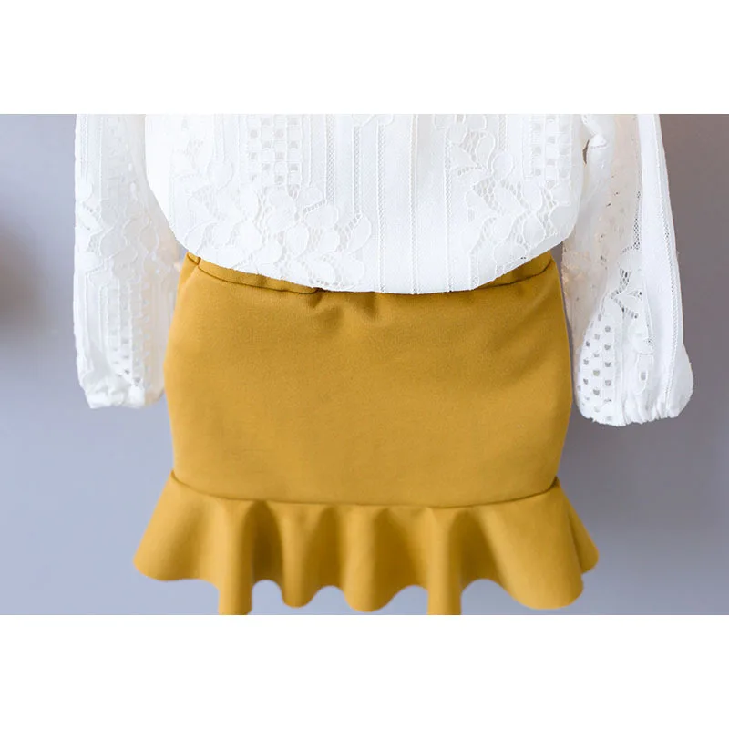 2 3 4 5 6 7 Years Children Clothes Spring Autumn Baby Girls Clothing Sets Fashion Lace Long Sleeved Tops+Mermaid Skirt 2Pcs/Set
2 3 4 5 6 7 Years Children Clothes Spring Autumn Baby Girls Clothing Sets Fashion Lace Long Sleeved Tops+Mermaid Skirt 2Pcs/Set
