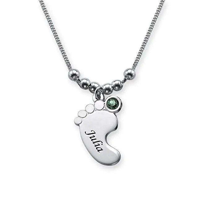 Baby Feet Necklace Fashion Birthstone Necklace Jewelry Custom Any Name Best Birthday Gift for Children Can Dropshipping YP2977
Baby Feet Necklace Fashion Birthstone Necklace Jewelry Custom Any Name Best Birthday Gift for Children Can Dropshipping YP2977