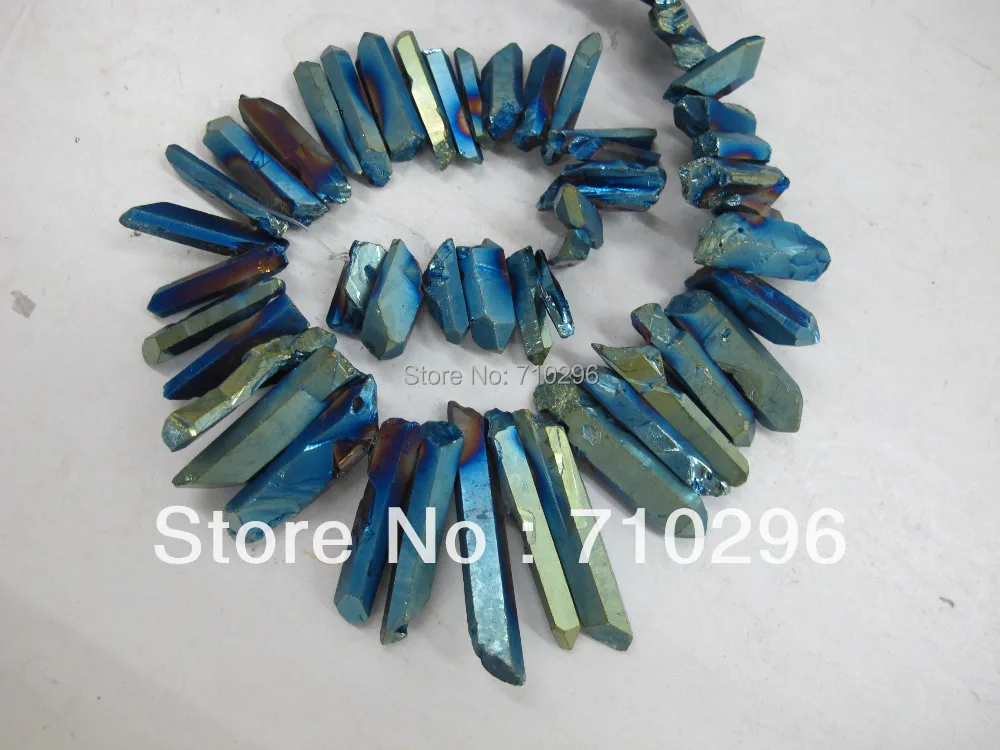 Wholesale 3strings/lot Titanium Coatted Rough Quartz Rock Crystal Point Beads Jewelry necklace pendant diy findings16"/string
Wholesale 3strings/lot Titanium Coatted Rough Quartz Rock Crystal Point Beads Jewelry necklace pendant diy findings16"/string