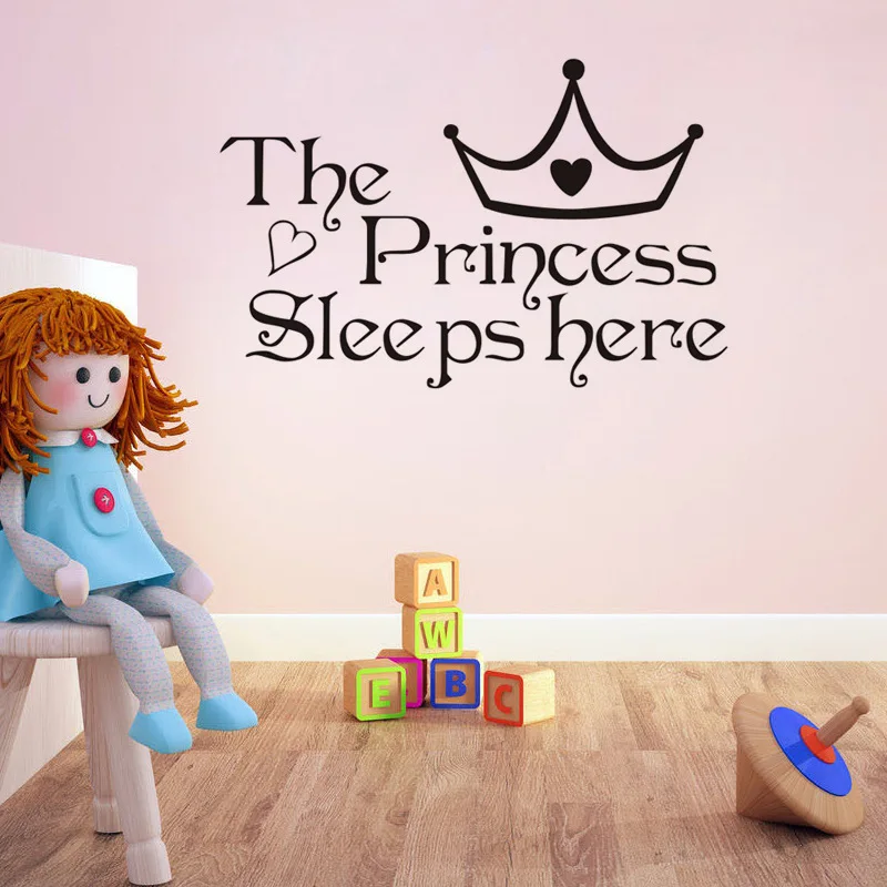 The Princess Sleeps Here Wall Decals For Kids Room Home Decor Wall Art Mural Children Bedroom Wall Sticker Poster
The Princess Sleeps Here Wall Decals For Kids Room Home Decor Wall Art Mural Children Bedroom Wall Sticker Poster