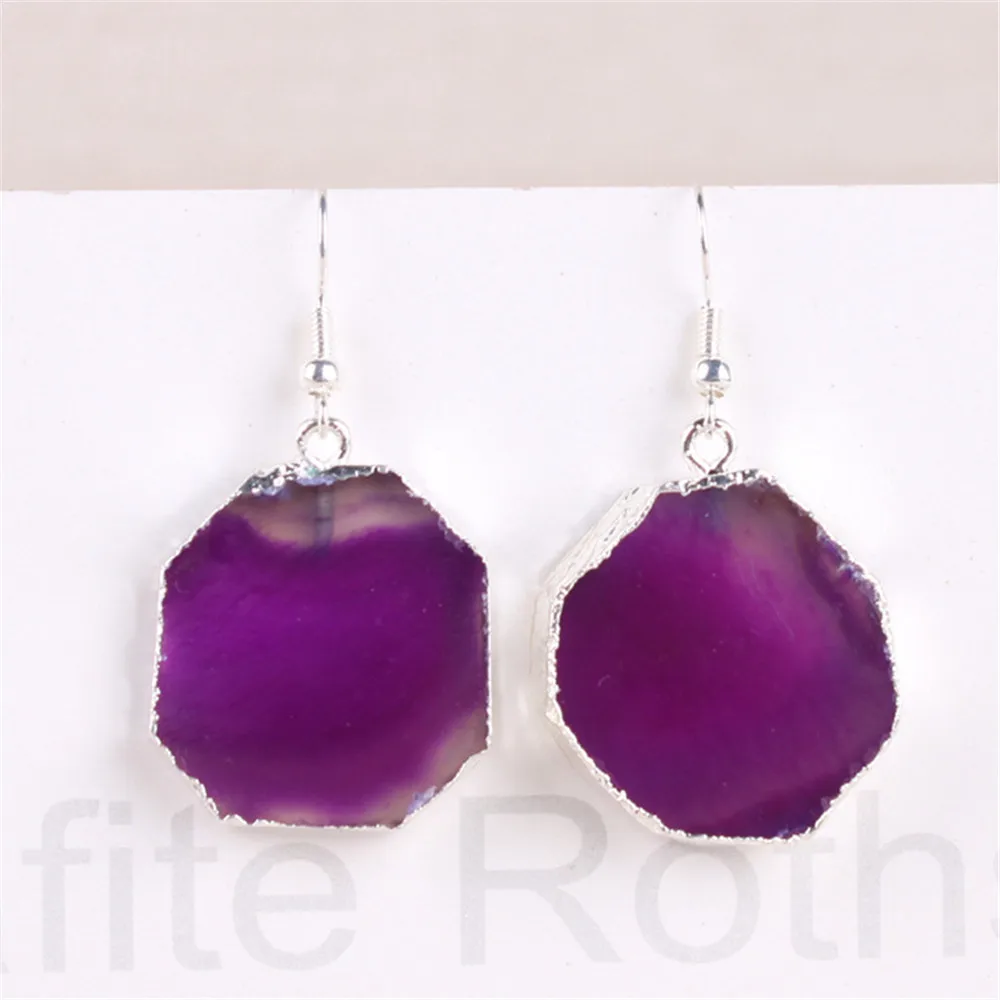 1 Pair Agates Slice Dangle Earrings Gold Big Natural Stone Long Droping Earrings For Women
1 Pair Agates Slice Dangle Earrings Gold Big Natural Stone Long Droping Earrings For Women