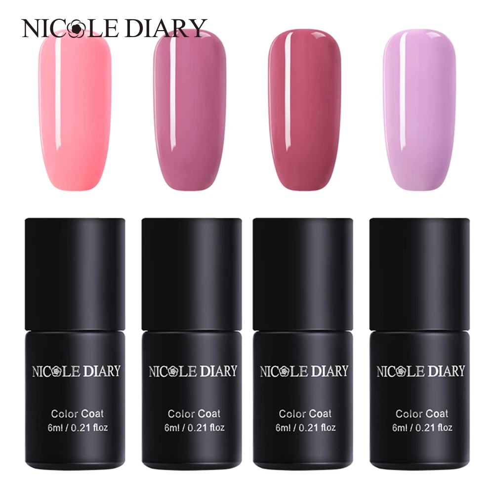 NICOLE DIARY 4 шт./компл. гель для ногтей 1 шаг светодиодный уф светильник лак без основы
