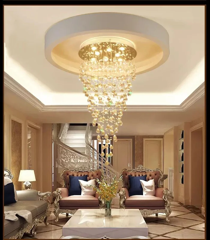 Duplex Staircase Chandelier Rotating Lamp Chandelier Villa Staircase Crystal Chandelier Meteor Shower Hall LED Lightings
Duplex Staircase Chandelier Rotating Lamp Chandelier Villa Staircase Crystal Chandelier Meteor Shower Hall LED Lightings