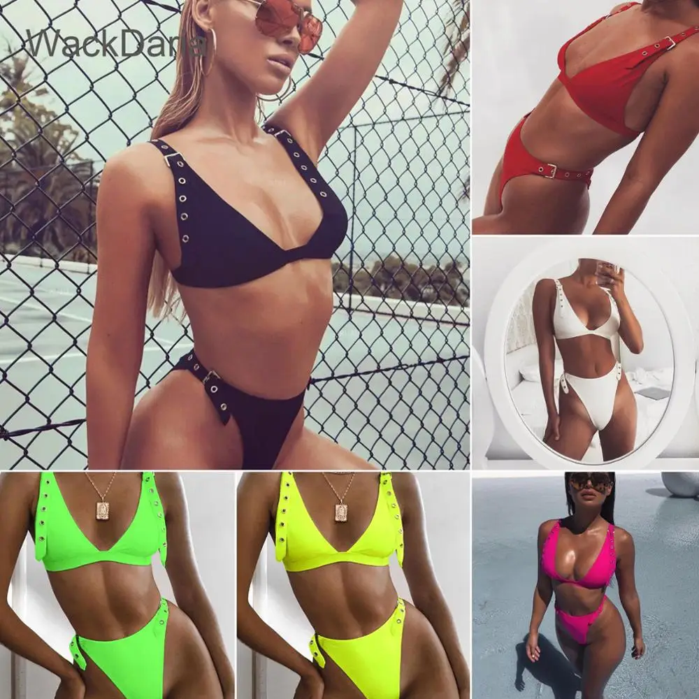 WackDaria women swimsuit sexy biquini Buttonhole adjustable sexy bikini Fission 2 pieces swimsuit купальник женский
WackDaria women swimsuit sexy biquini Buttonhole adjustable sexy bikini Fission 2 pieces swimsuit купальник женский
