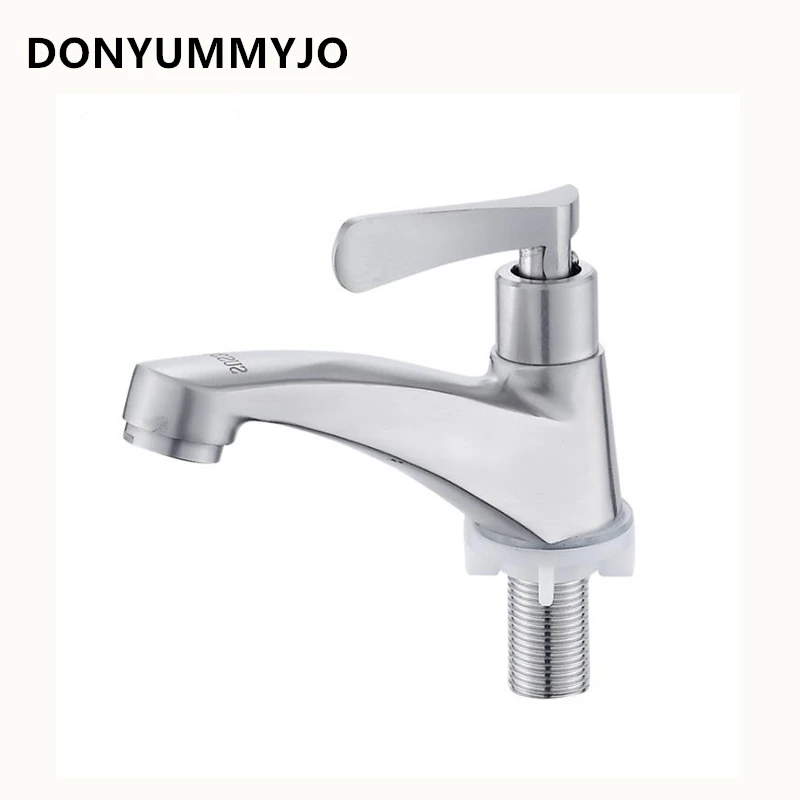 DONYUMMYJO 1pc Cast 304 Stainless Steel Single Cold Basin Faucet Wash Basin Wash Bathroom Faucet Tap
DONYUMMYJO 1pc Cast 304 Stainless Steel Single Cold Basin Faucet Wash Basin Wash Bathroom Faucet Tap