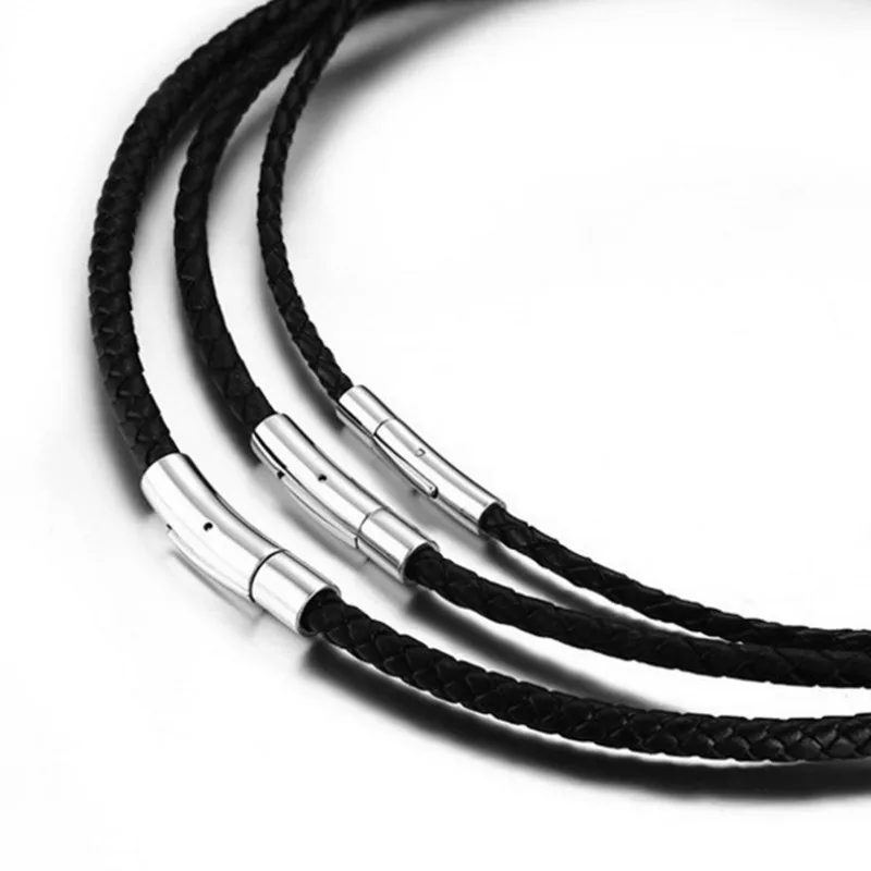 Braided Leather Choker Necklace For Men Women Black Stainless Steel Rope Chain Collier Male Female Neclace Chocker Jewelry
Braided Leather Choker Necklace For Men Women Black Stainless Steel Rope Chain Collier Male Female Neclace Chocker Jewelry