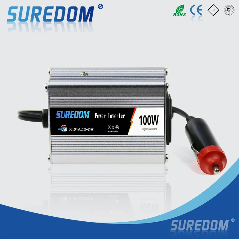 Dc В ac 12v 220v 100w инвертор модифицированный синусоидальный автомобильный с usb