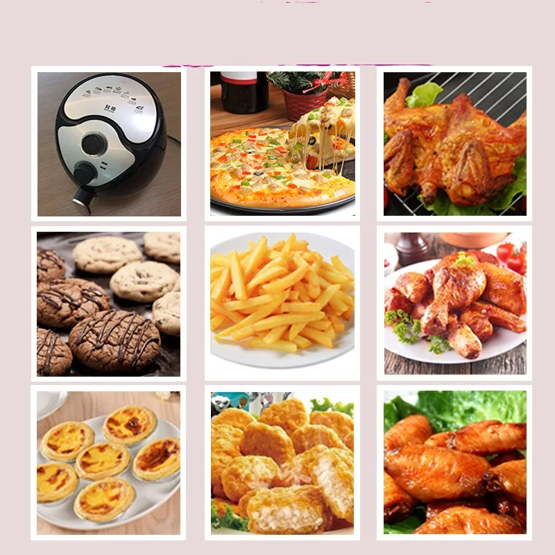 220V Intelligent LCD Household Electric Air Fryer 5L Non-stick Multifunctional Fryer Smokeless And Oil Free Fryer
220V Intelligent LCD Household Electric Air Fryer 5L Non-stick Multifunctional Fryer Smokeless And Oil Free Fryer